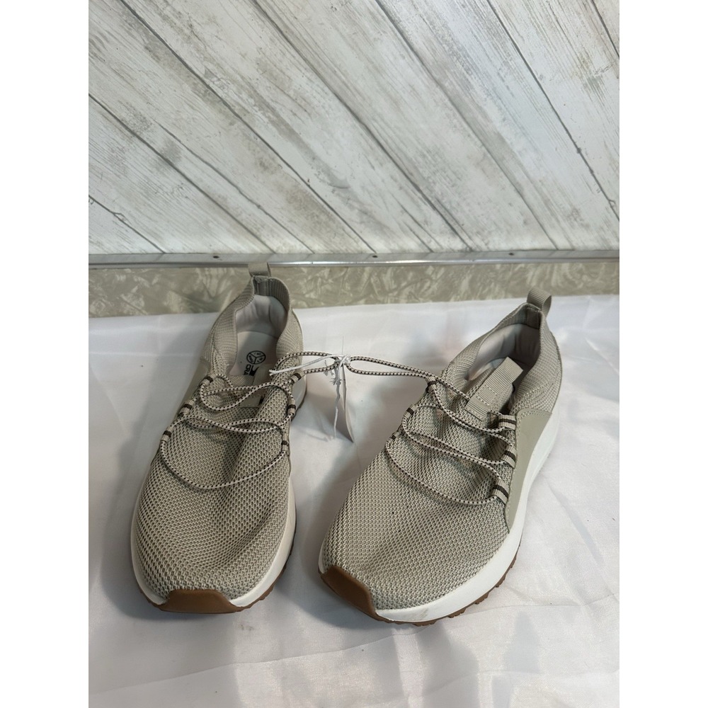 Crane Ladies Slip-On Trainer / Memory Foam Sneakers – Women's US 9, Beige